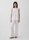 Sleeveless linen-blend top_2