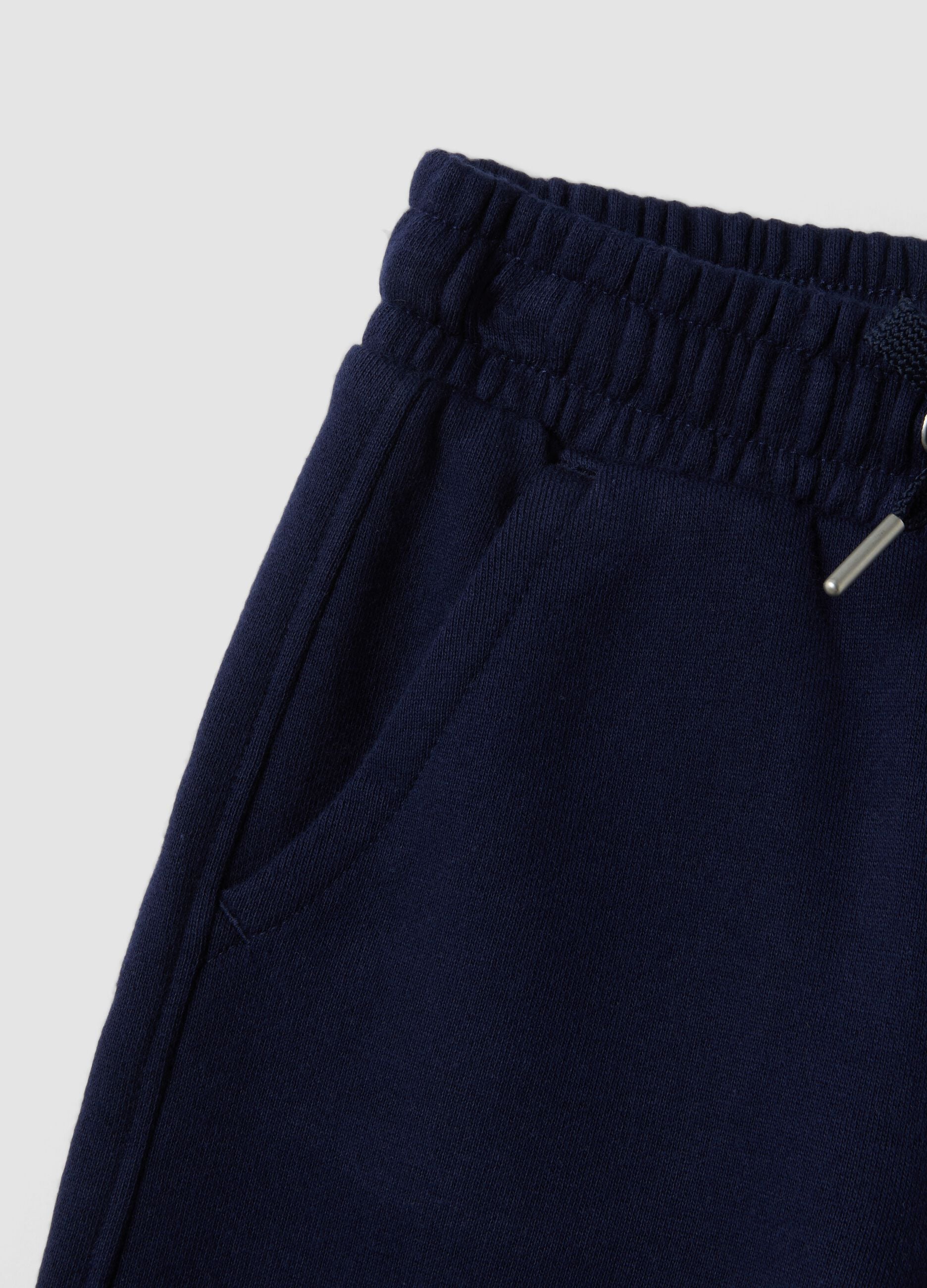 Blue organic cotton culotte trousers for girls
