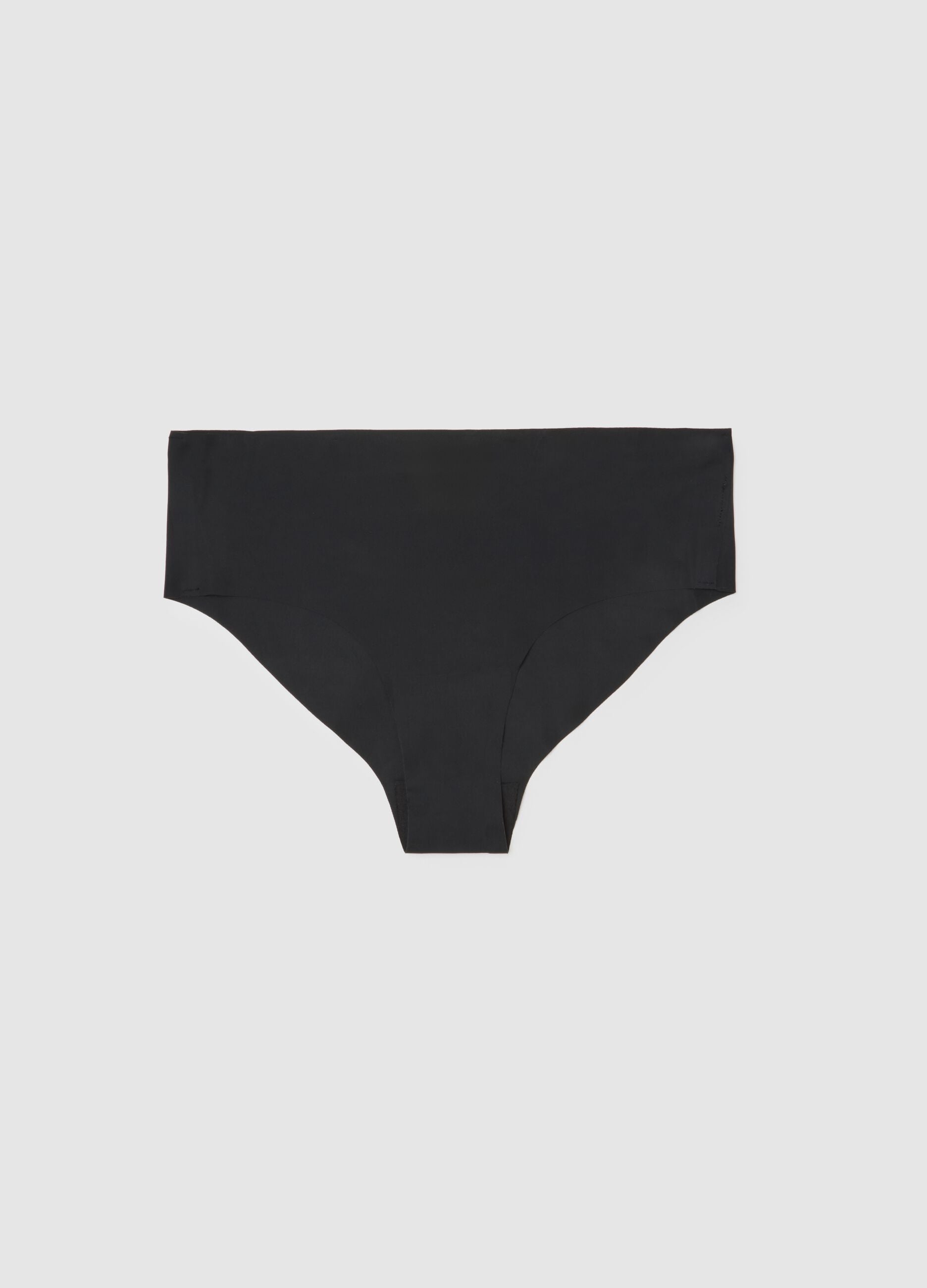 Regular fit black stretch blend briefs