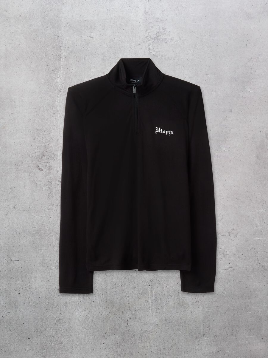 Half-Zip Light Sweater Black_6
