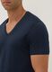 Blue pure Supima cotton V-neck T-shirt, regular fit_2