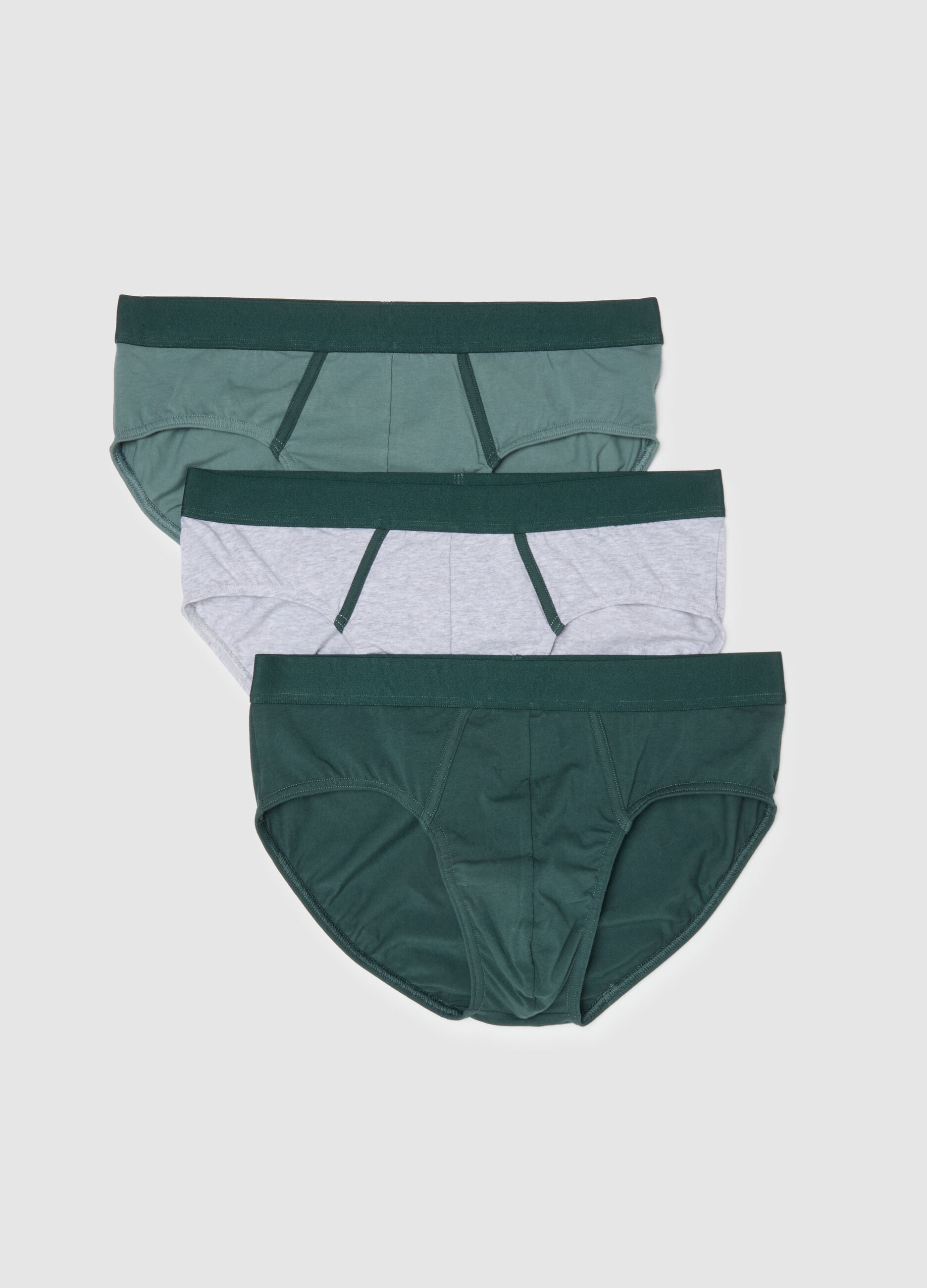 Tripack multicolour cotton stretch briefs regular fit