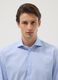 Light blue slim-fit cotton-blend shirt with French collar_1