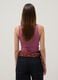 Pink regular-fit stretch tank top with pleats_2