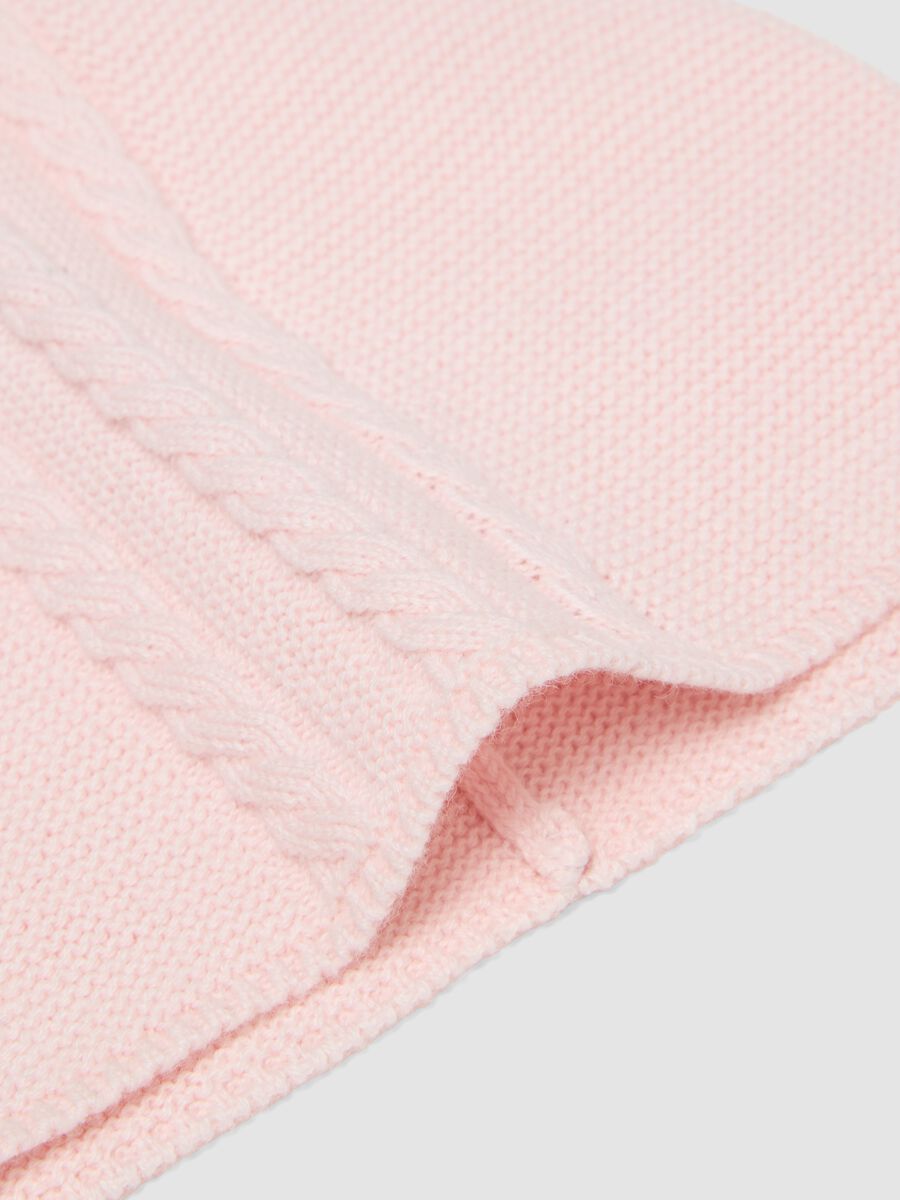 Pink pure organic cotton knitted hat for baby girl_2