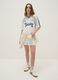 White relaxed fit V-neck t-shirt with sporty details_1