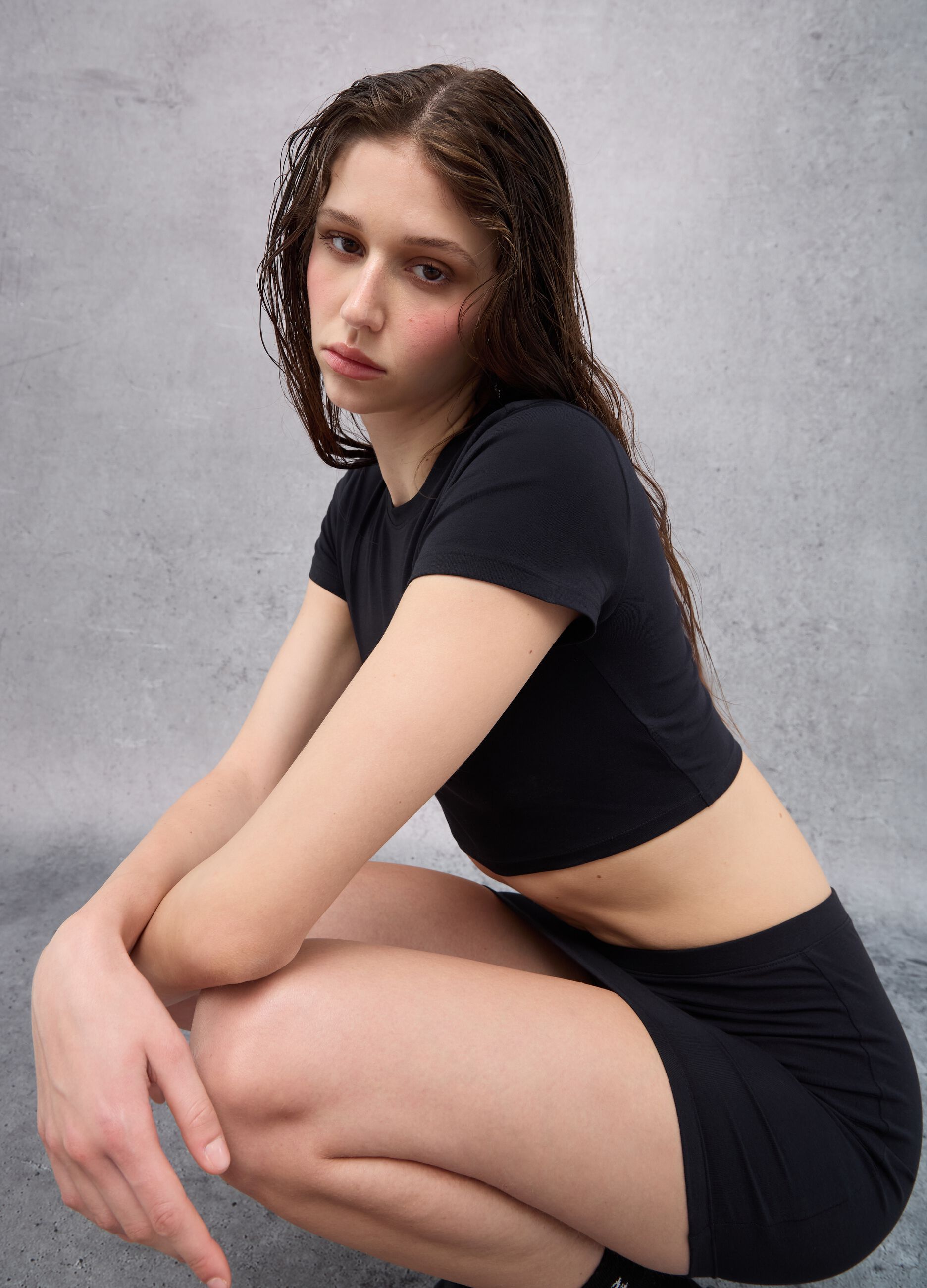 Crop - Shirt Black
