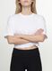 T-shirt over fit bianca in puro cotone a maniche corte_1