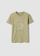 Green short-sleeved T-shirt in 100% organic cotton for boys_3