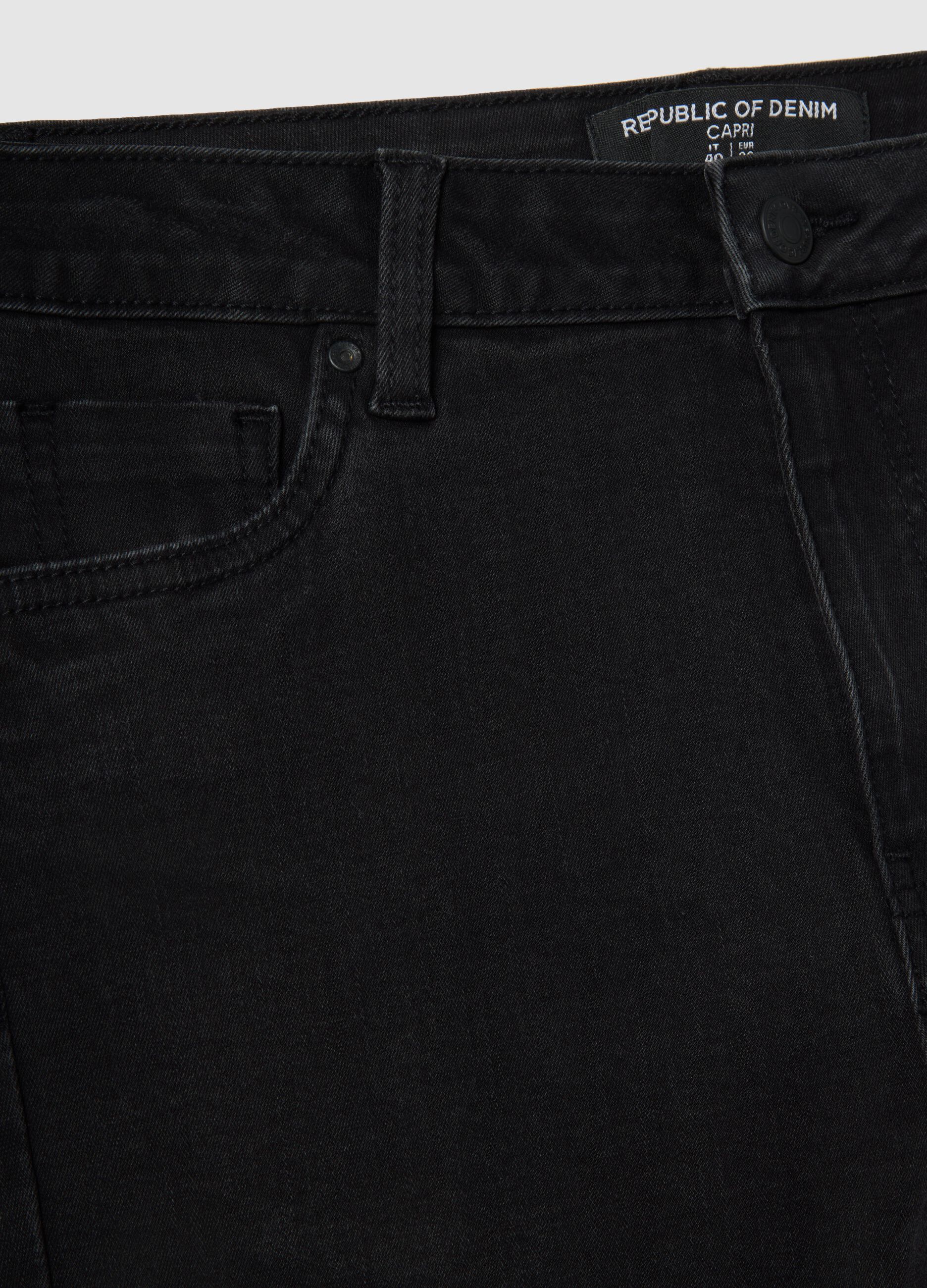 Black skinny jeans in stretch cotton and viscose
