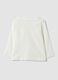 White pure organic cotton T-shirt with teddy bear print for baby girl_1