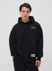 Black cotton-blend hoodie with logo_2