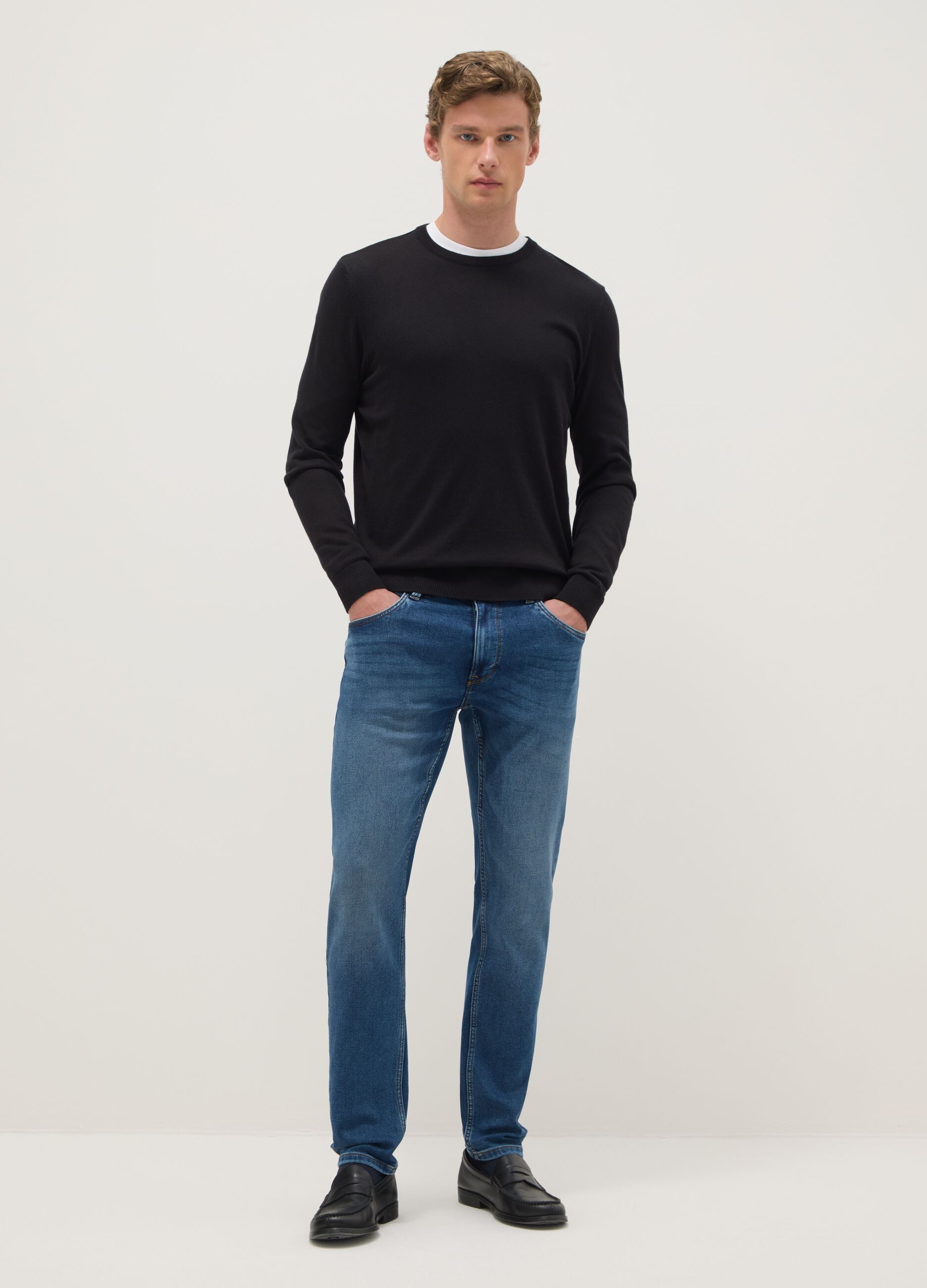 Slim fit blue denim jeans