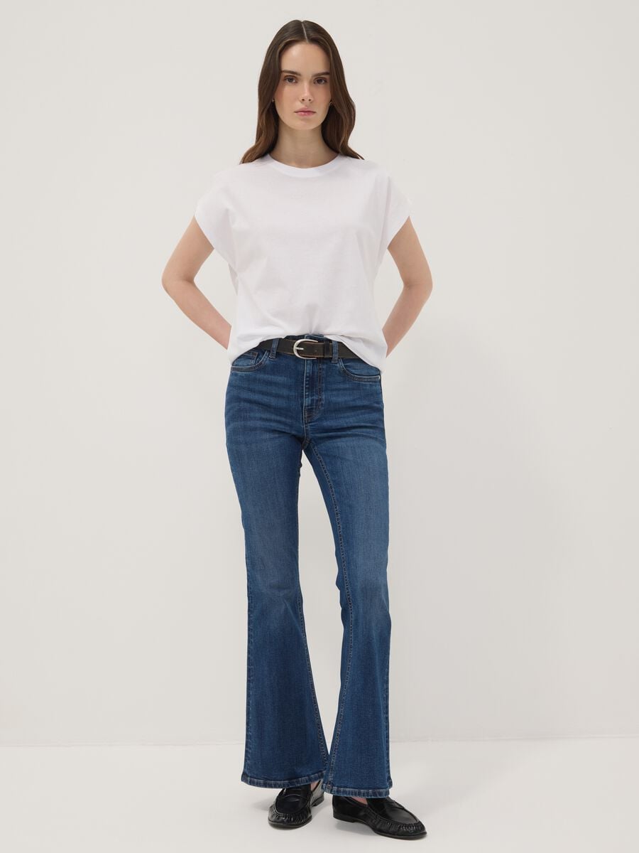 White pure cotton short-sleeve T-shirt, regular fit_2