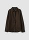 Brown regular-fit shirt with classic collar_0