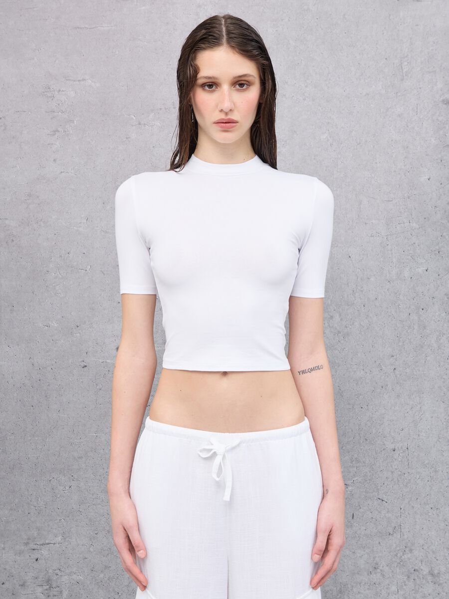 Mockneck T-shirt White_0