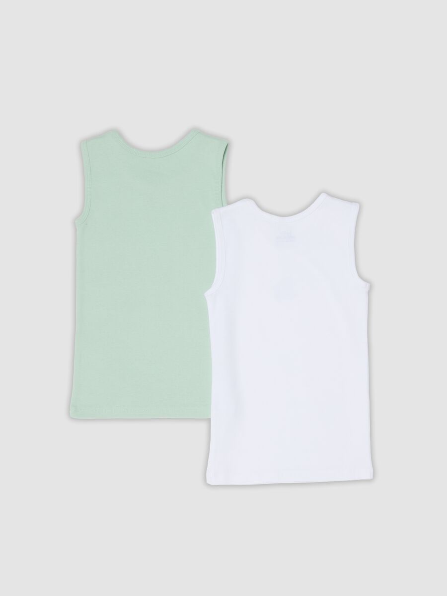 2-pack multicolour organic cotton sleeveless vests with print for baby_1