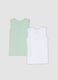 2-pack multicolour organic cotton sleeveless vests with print for baby_1