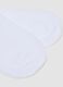 White organic cotton-blend ankle socks with ruffle trim for girls_2