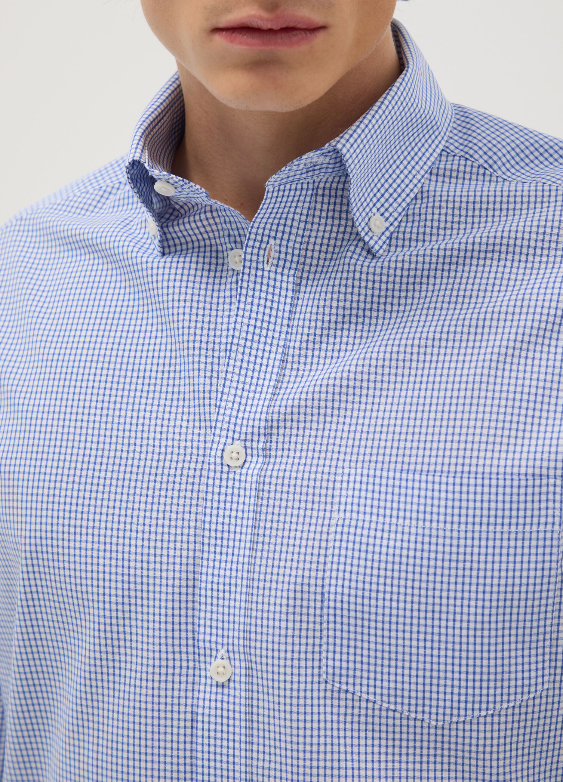 Multicolour Check Slim Fit Cotton Blend Shirt Easy Iron