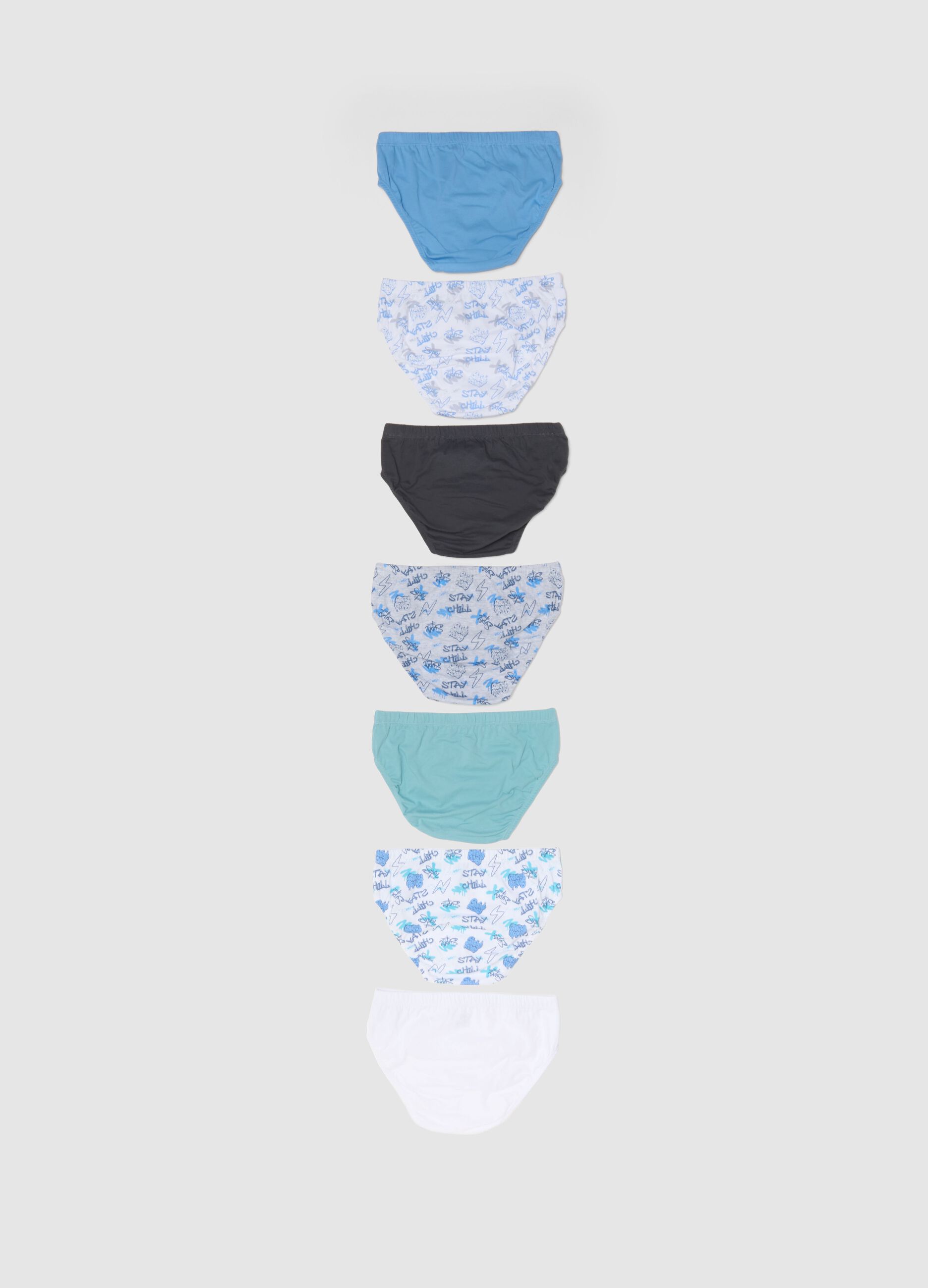 Boys' multi-colour pure cotton multipack briefs