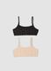 2-pack of multicoloured stretch organic cotton bralettes for girls_0