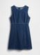 Stretch denim dress with back zip_4