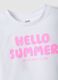 Girls' pure cotton white T-shirt boxy fit with print_2