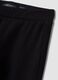 Black flared stretch cotton leggings_2