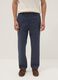Blue pure cotton carrot-fit chinos_1