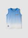 Blue ombr&eacute; pure cotton vest top_0