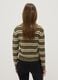 Multicolour striped regular fit jumper with polo collar_2