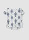White pure viscose blouse with blue print, regular fit_4