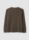 Brown honeycomb viscose-blend T-shirt, regular fit_6