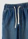 Light blue denim joggers in cotton-viscose blend with cargo pockets, relaxed fit_2