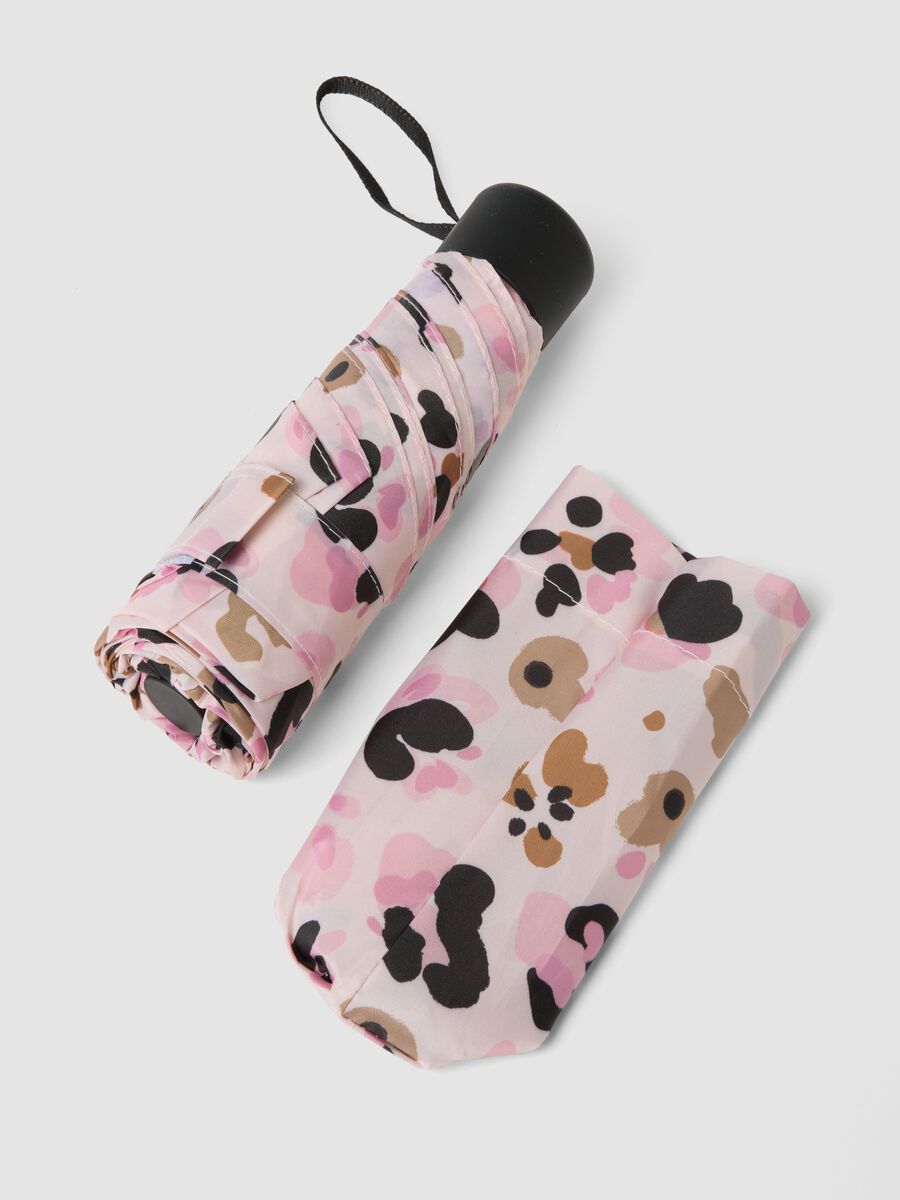 Multicolour foldable umbrella with animal print_1