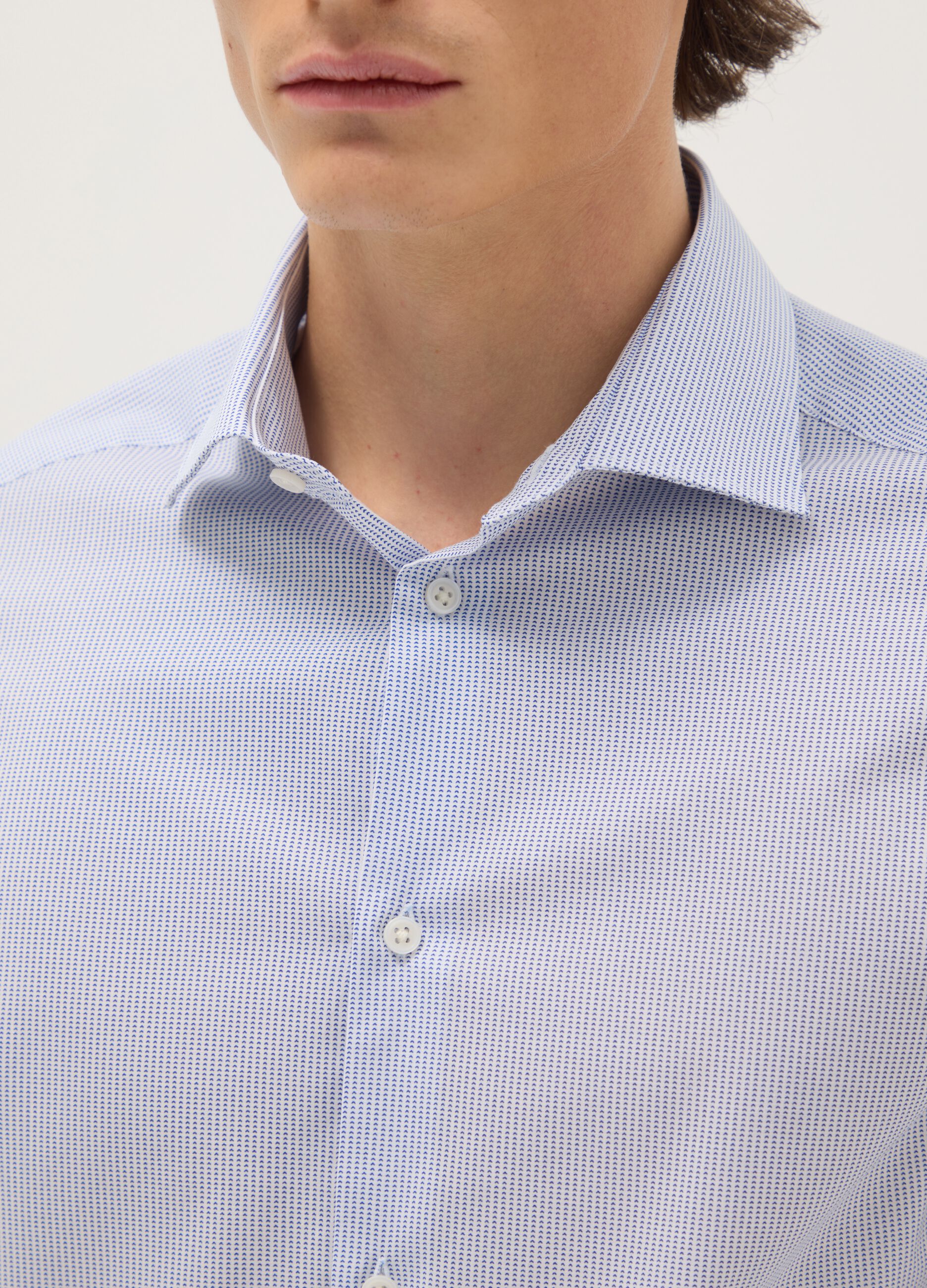 Multicolour check slim fit stretch cotton shirt