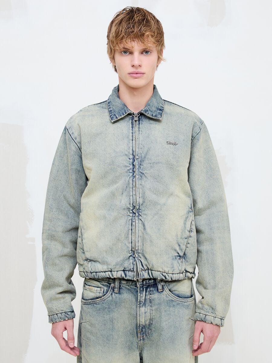 Denim Padded Jacket Vintage Light Blue_1