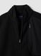Black full-zip sweatshirt with collar, regular fit_5