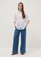 Pantaloni blu in puro lyocell a gamba ampia regular fit_0