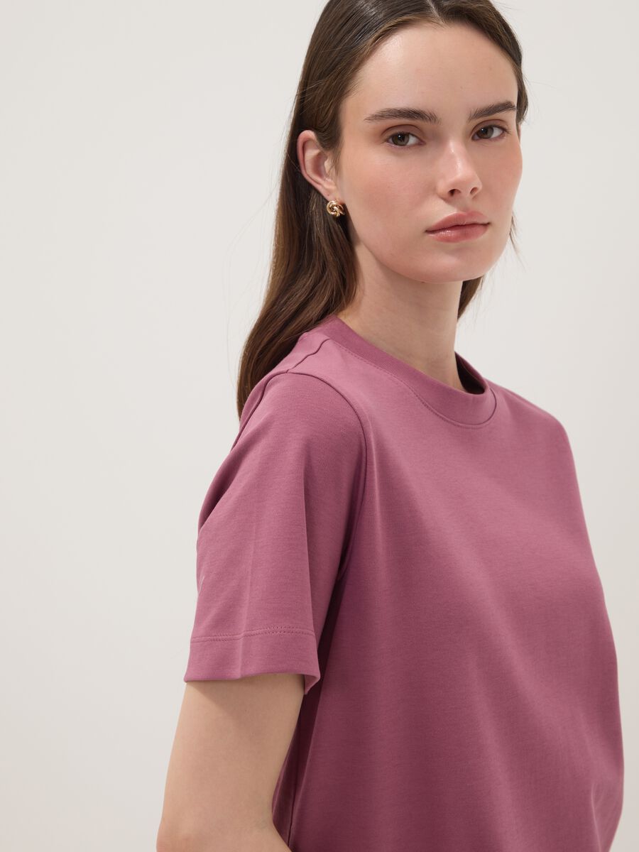 T-shirt The Iconic Tee relaxed fit rosa in puro cotone a maniche corte_2