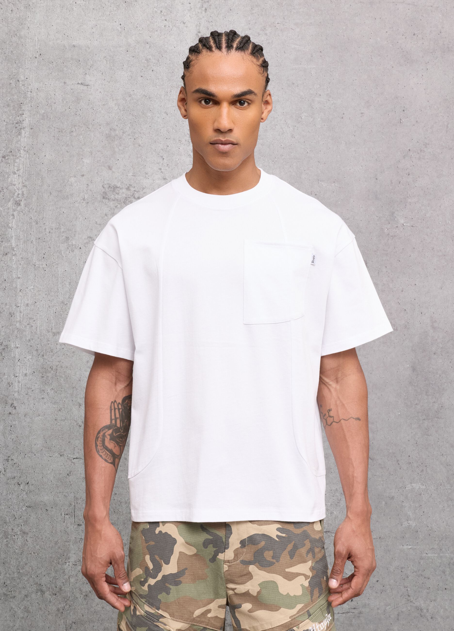 White Graphic Pocket T-shirt
