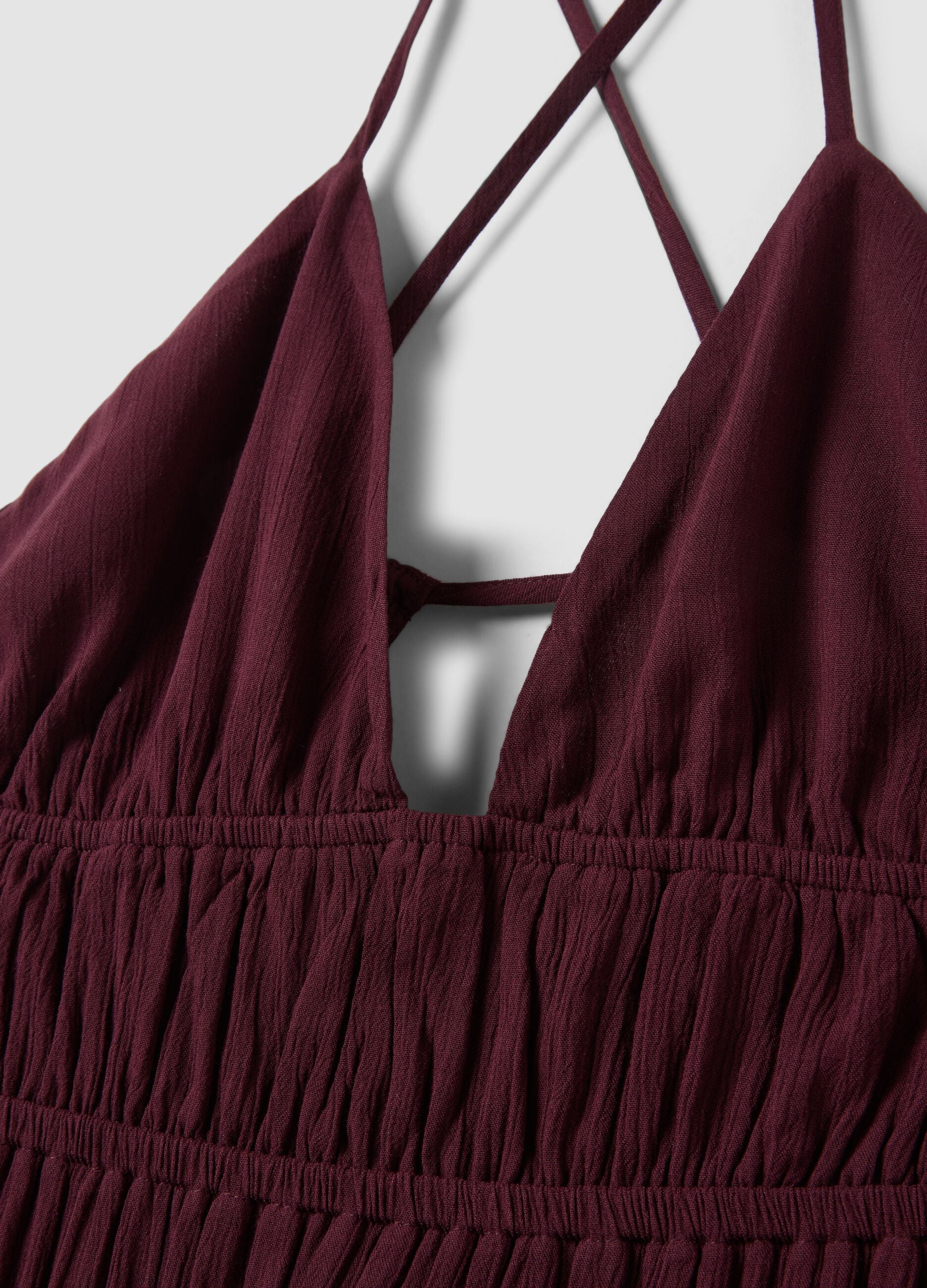Purple maxi dress in pure viscose