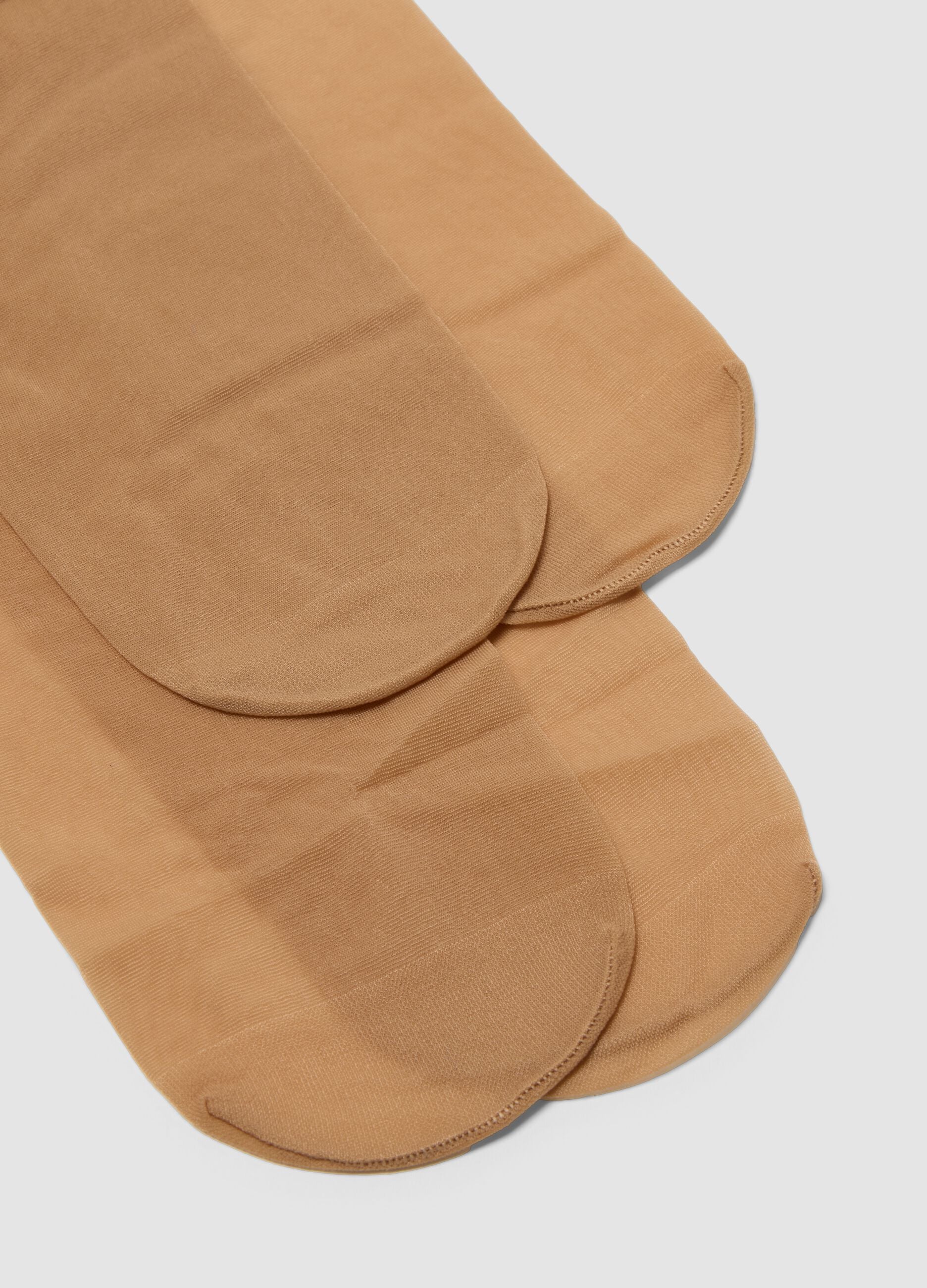 2-pack of beige sheer stretch tights