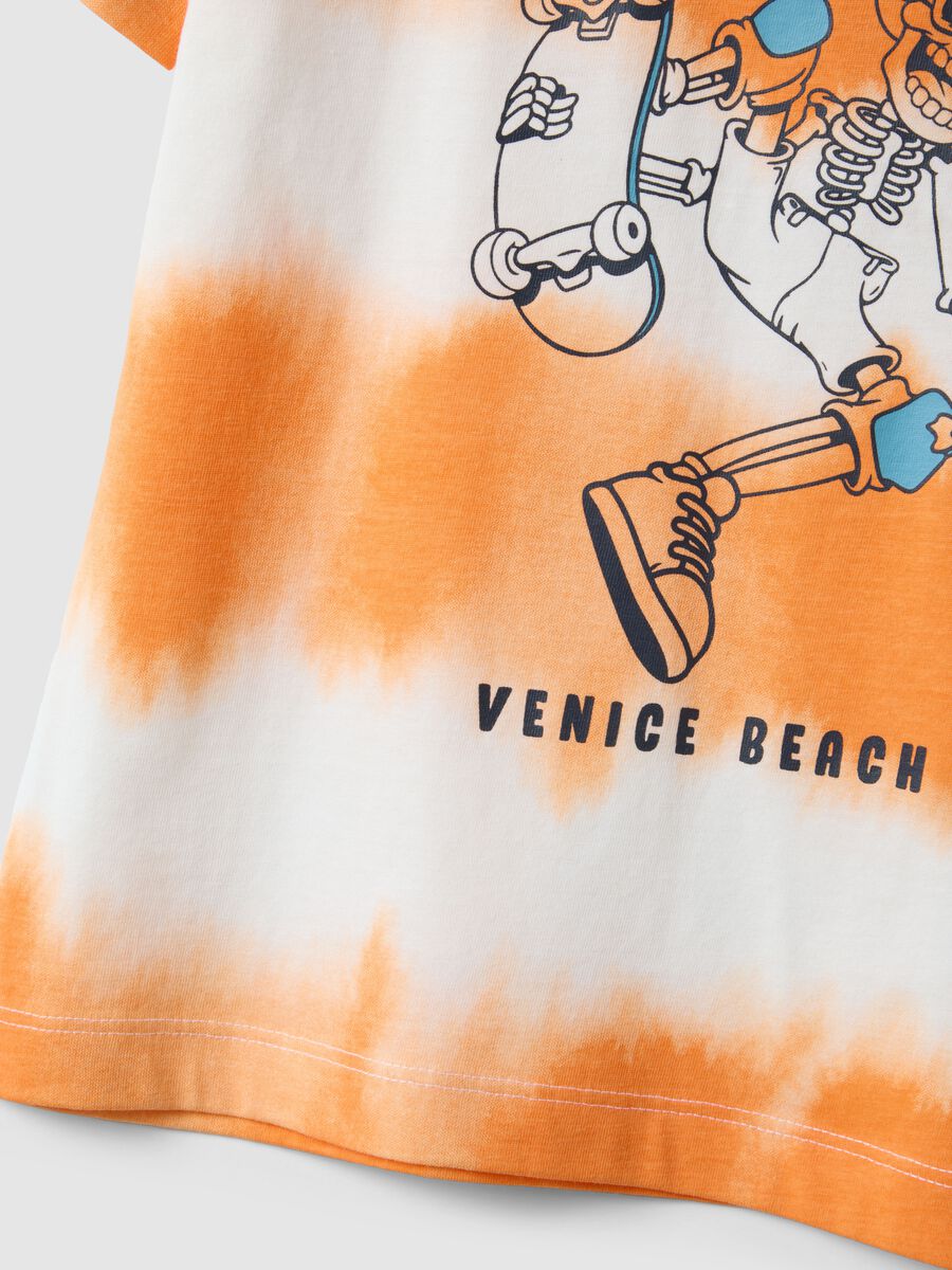 T-shirt in puro cotone multicolor per bambino in tie dye_3