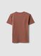Brown short-sleeve organic cotton T-shirt for boys_4