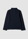Blue long-sleeve polo in pure organic cotton, regular fit, for boys_1