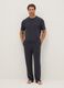 Blue viscose blend pyjama trousers in regular fit_0