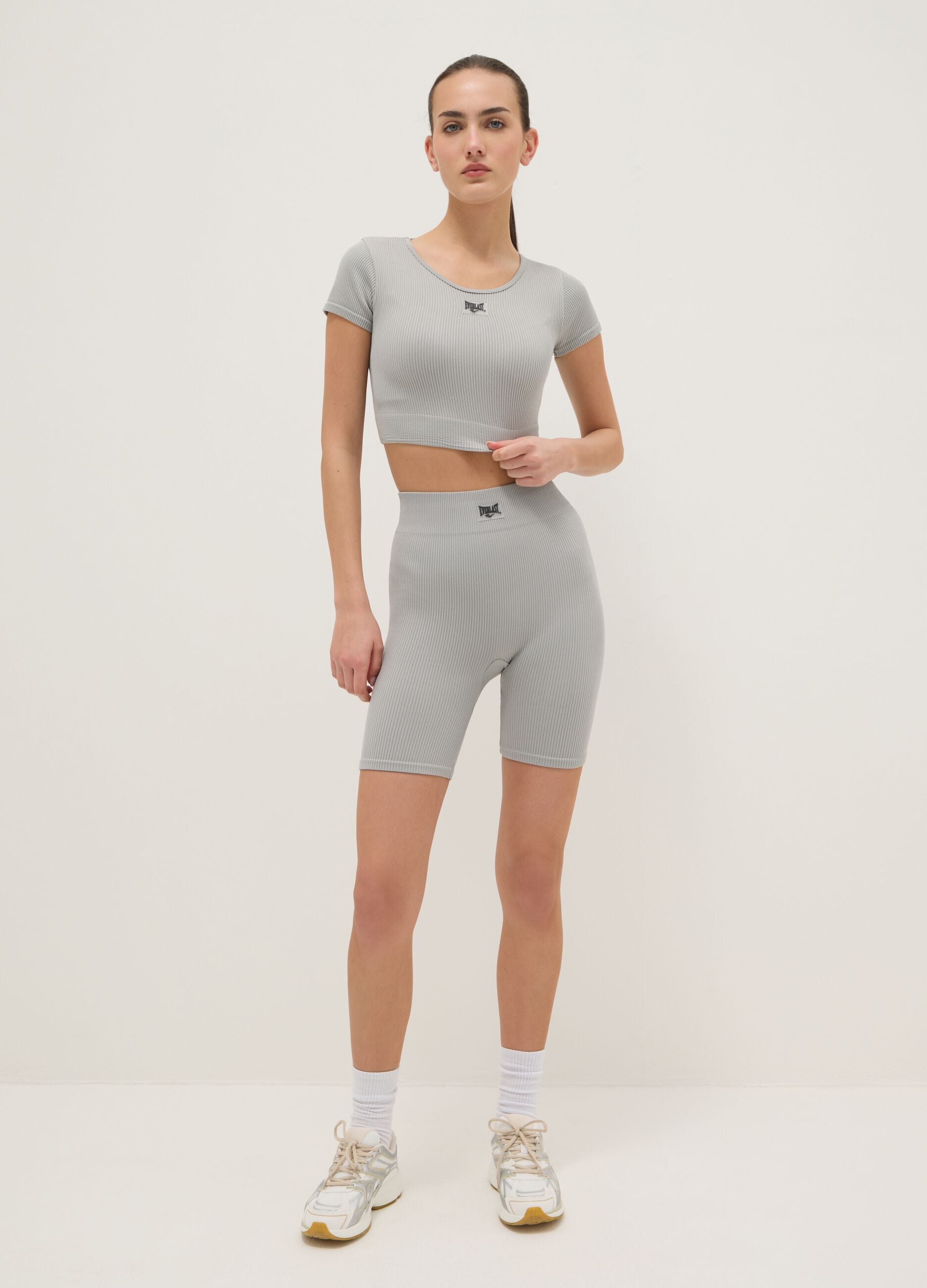 Grey Regular Fit Sports Shorts
