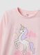 Multicoloured pure organic cotton unicorn print pyjamas for girls_3